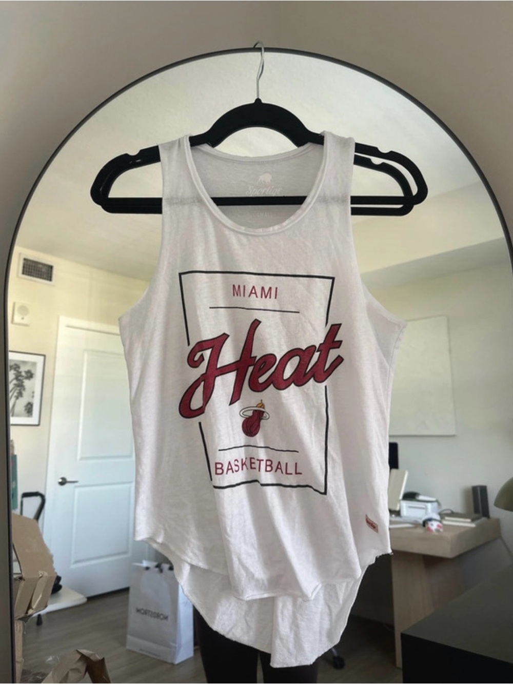 Miami Heat White Graphic Tank Top